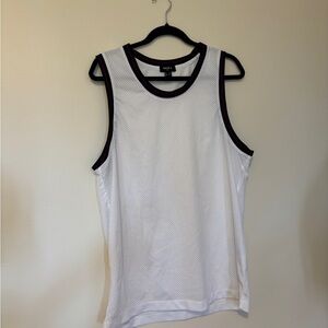 Forever 21 White Men’s Mesh Tank Top Jersey